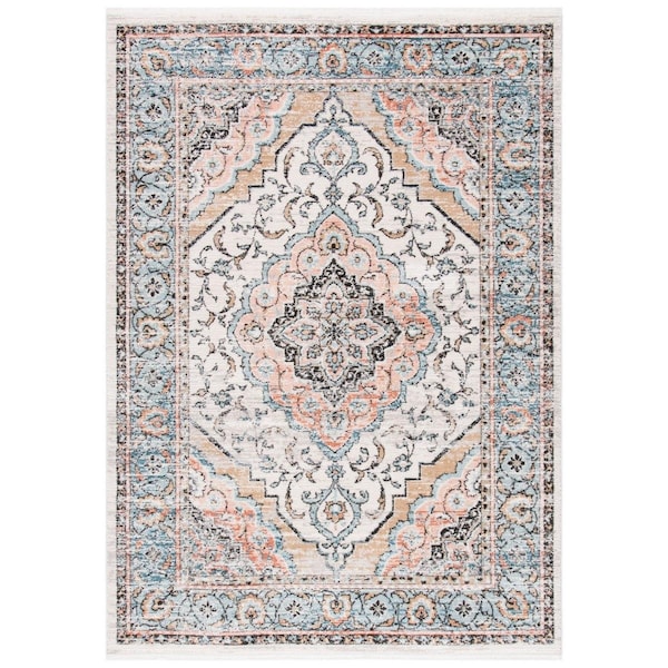 Safavieh Shivan Power Loomed Rectangle Area RugGrey & Blue 4 x 6 ft. SHV704F-4 - main
